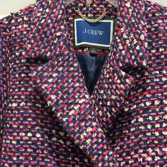J.Crew Lady Jacket in Italian Tweed - Fuchsia Berry - Picture 2 of 12
